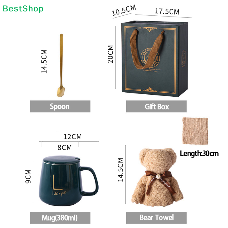 ♥400ml Ceramic Mug Gift Set –  - Coffee Tea Drawer Organizer recension och pris