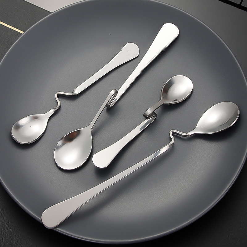 Curved Handle Spoon Milk Tea C - Tea Coffee Utensils recension och pris