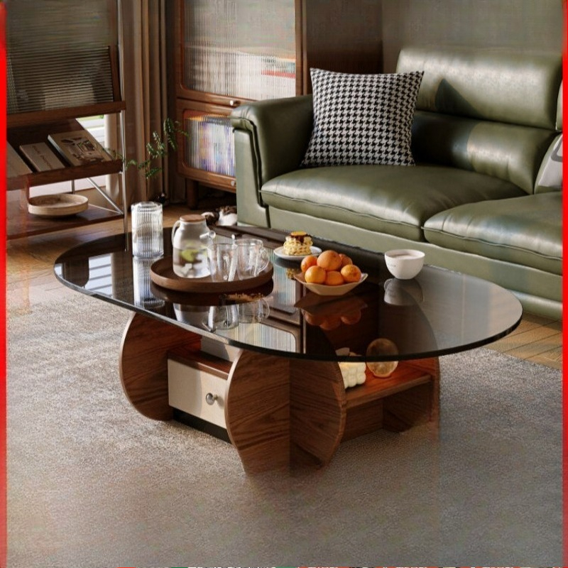 Small niche oval solid wood co - Young Tea Coffee recension och pris