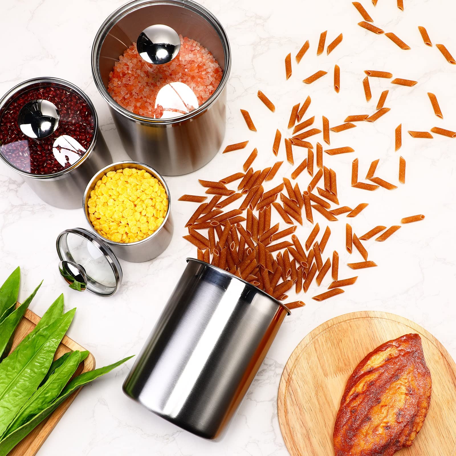 Food Storage Containers Tea Co - Coffee Tea Sugar Container Set recension och pris