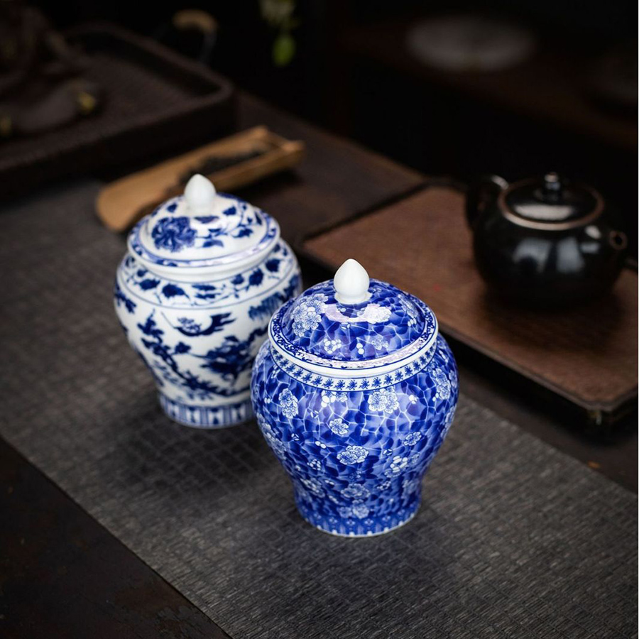 Blue and White Porcelain Tea C - Coffee Tea Drawer Organizer recension och pris