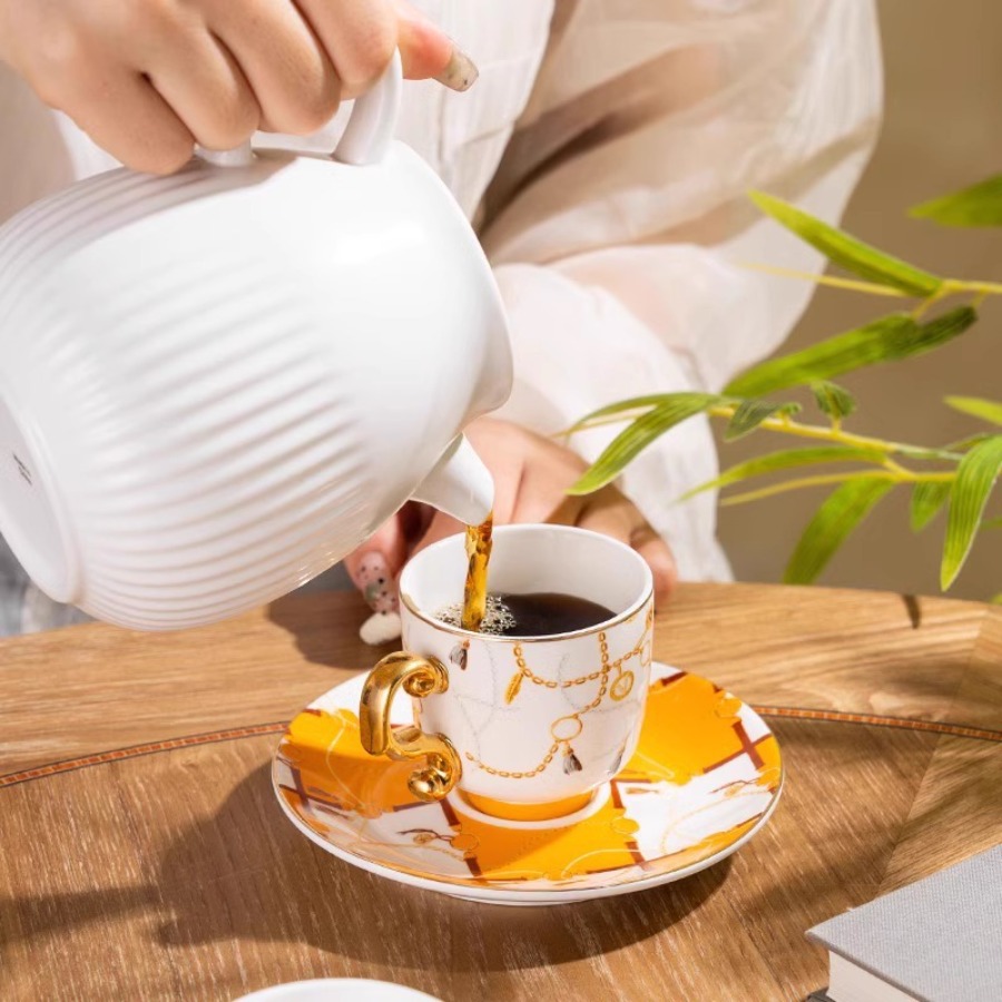 Vintage Luxury Bone China Coff - Coffee Tea Drawer Organizer recension och pris