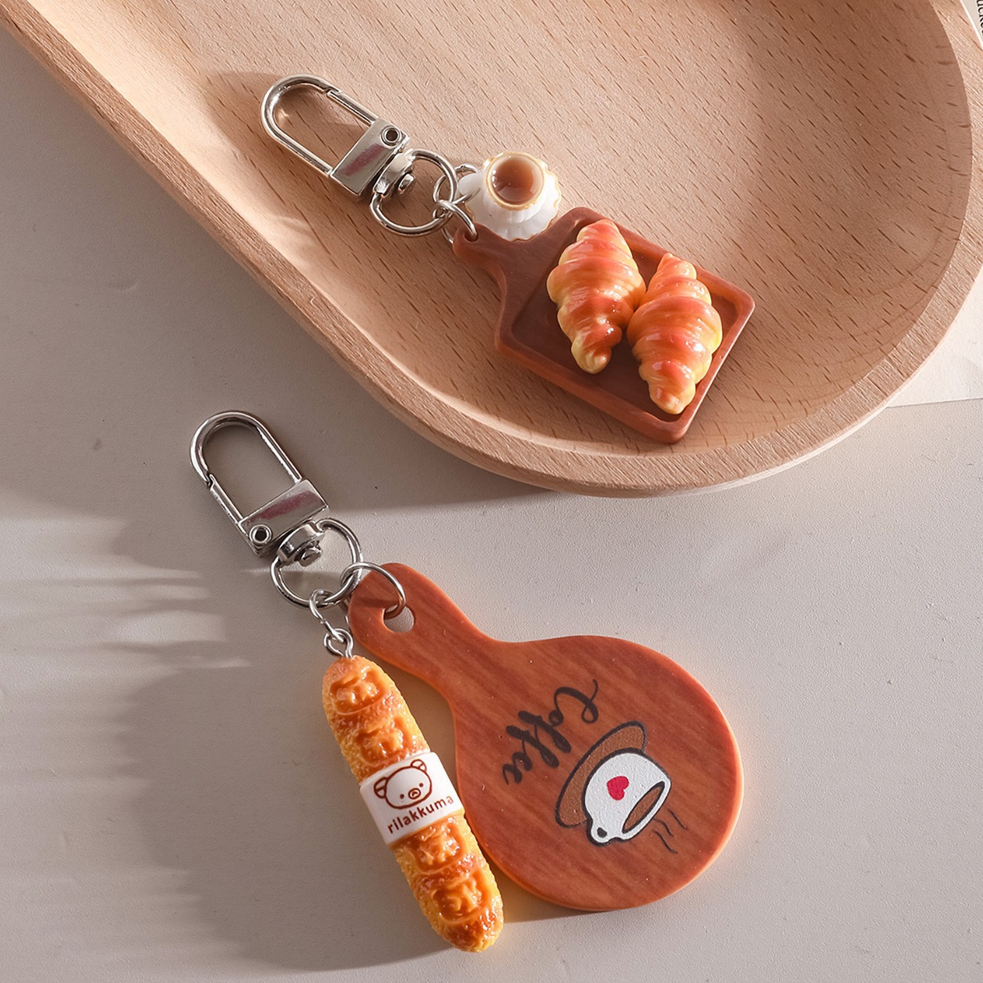 2Pcs Cute Resin Simulated Brea - Coffee And Tea Lyrics recension och pris