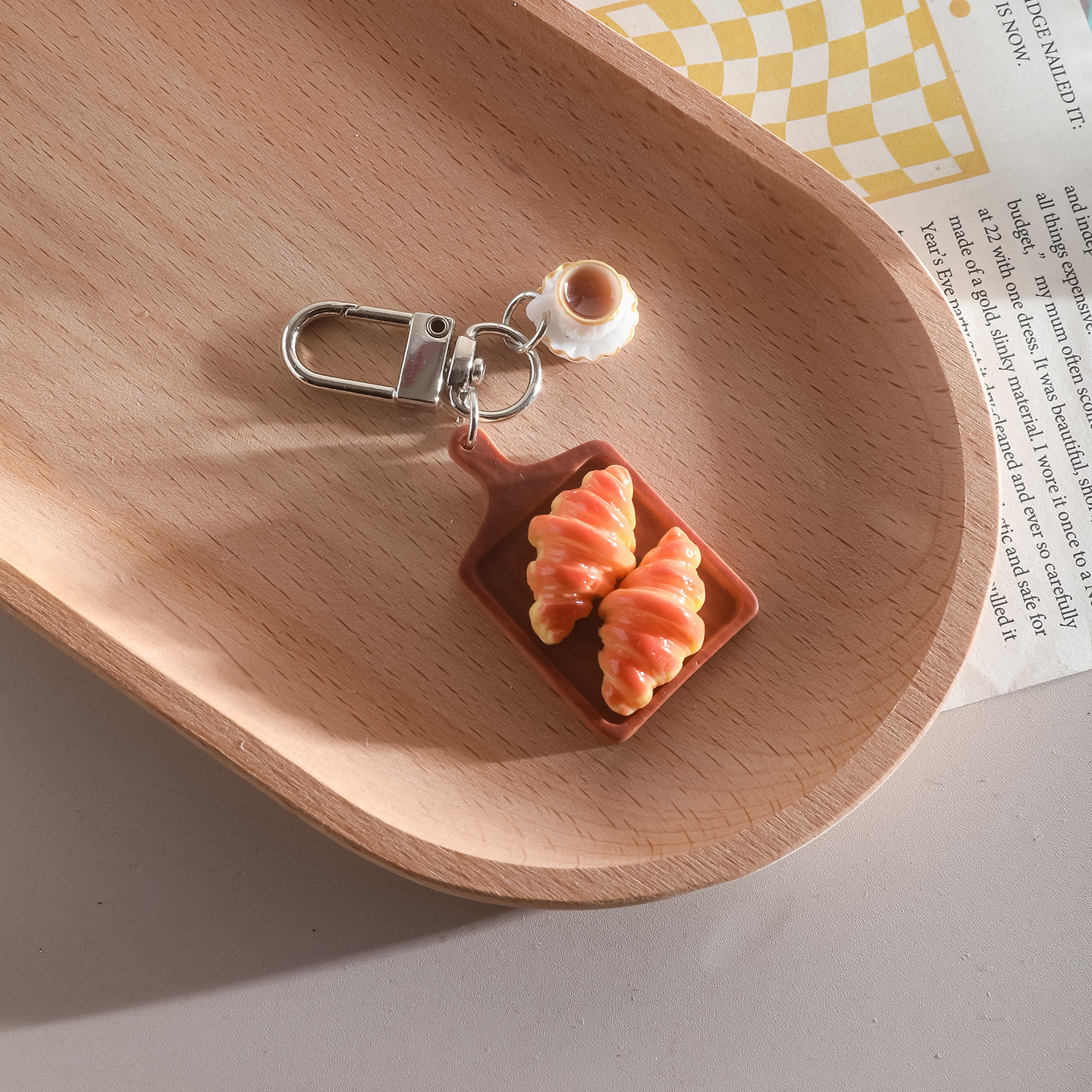 2Pcs Cute Resin Simulated Brea - Coffee And Tea Lyrics recension och pris