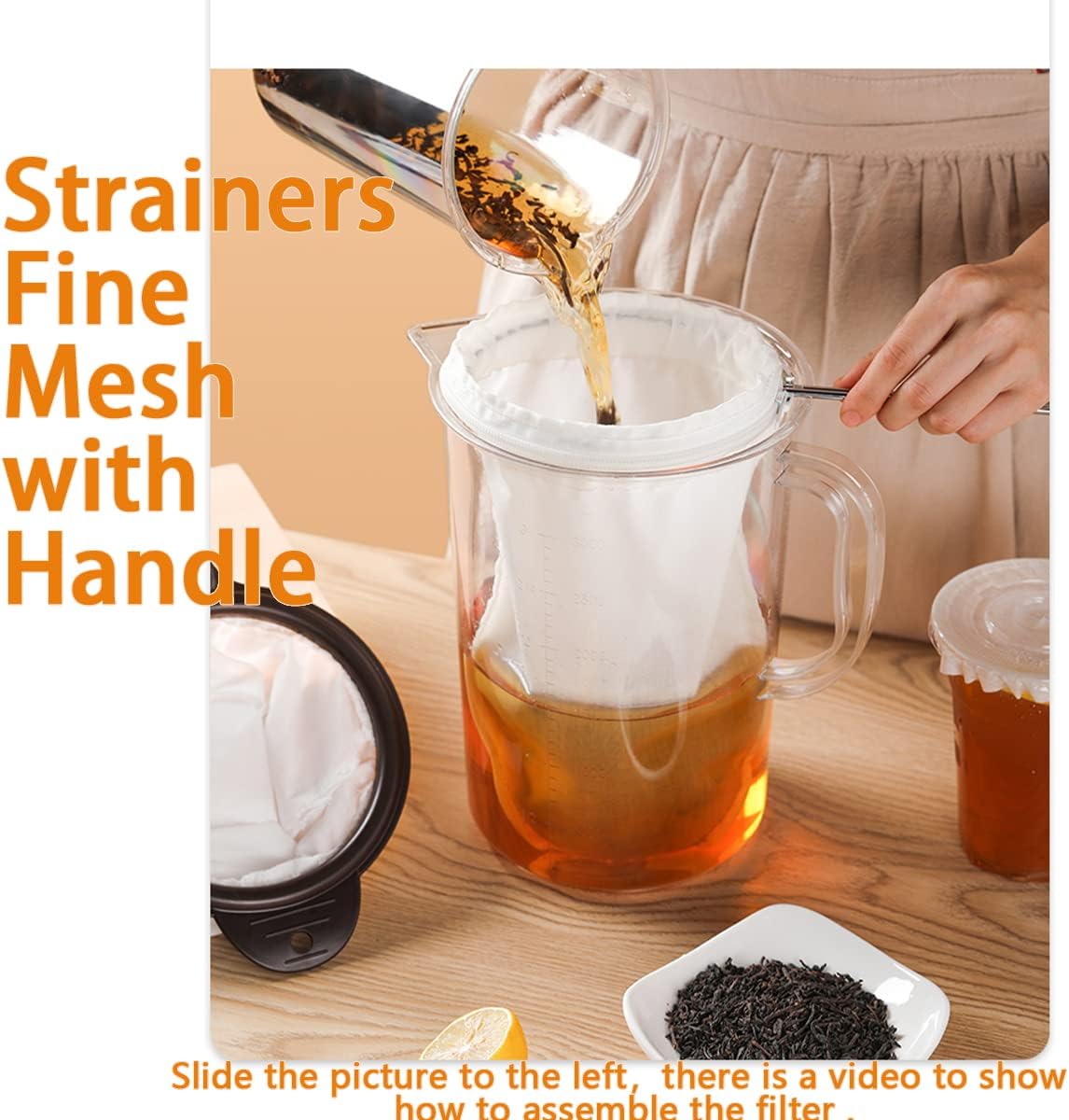 3 Pcs Fine Mesh Strainer Bags  - Coffee Tea Thai recension och pris