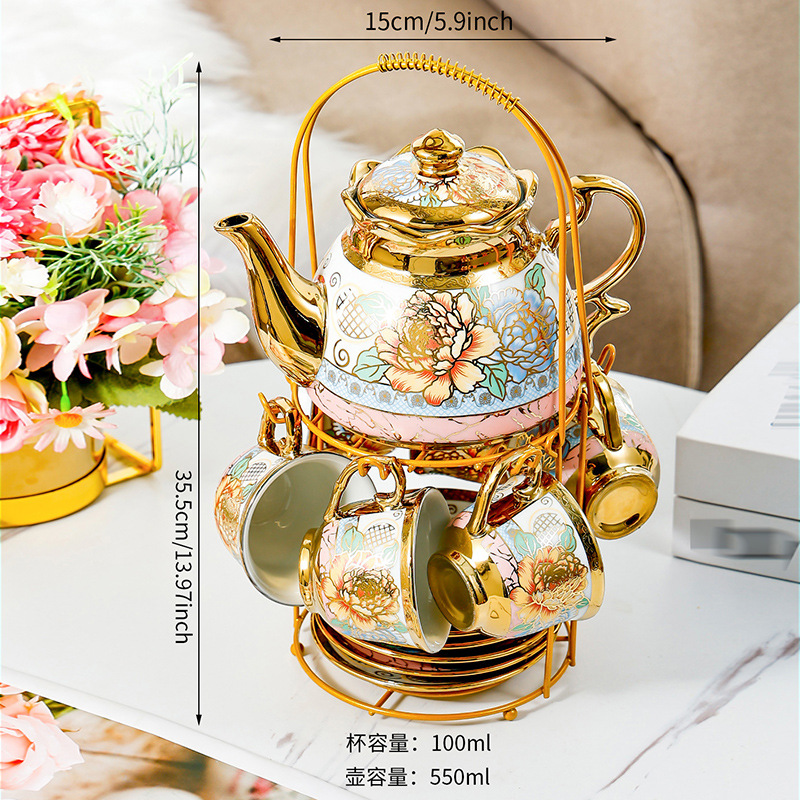 14 Piece Set Household Europea - Tea Coffee Pot Set recension och pris