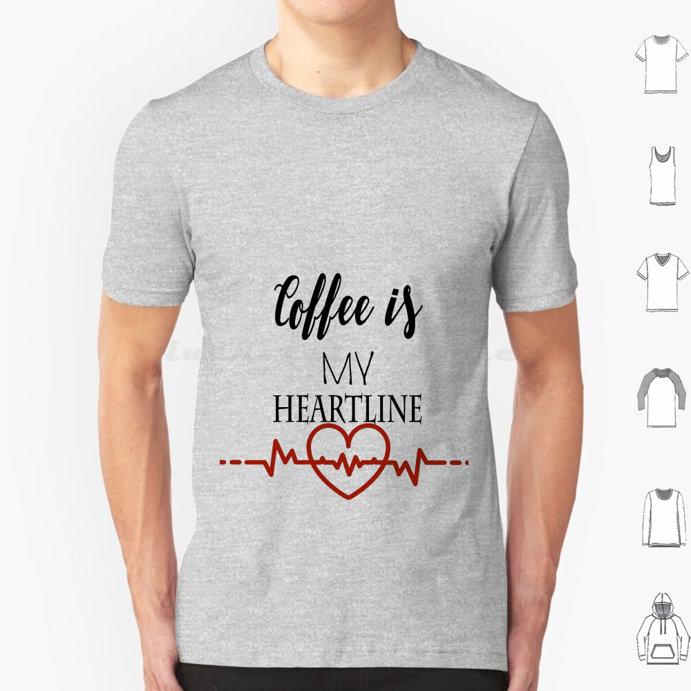 Coffee Is My Heart Line T Shir - Coffee Tea Quotes Short recension och pris